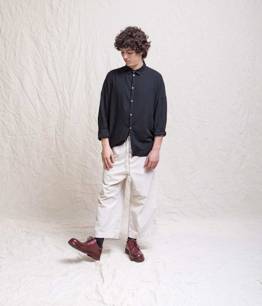 album di famiglia アルバム ディ ファミリア COLLAR SHIRT TVC レーヨンコットンプルオーバーシャツ 12_66 ホワイト S ITR4EPLGPXJO Namu Shop - Album di Famiglia Wrinkled Unisex Collar Shirt