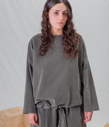 DRAWSTRING-HEM T-SHIRT V
