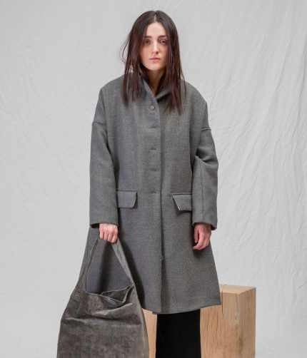 EASY COAT TAUPE WOOL