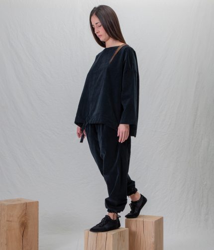 ELASTICATED-ANKLE TROUSERS V
